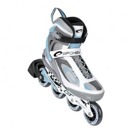 Inline brusle Spokey GT šedé Pohodlné inline brusle s anatomickou vložkou a šněrováním na tkaničky, přezku a suchý zip.  