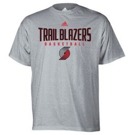 Triko NBA Blazers Triko Adidas, licence NBA, nápis a logo Blazers, 90% bavlna a 10% polyester, barva šedá, vel. L.  A