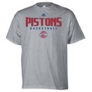 Triko NBA Pistons Triko Adidas, licence NBA, nápis a logo Pistons, 90% bavlna a 10% polyester, barva šedá, vel. L, XL.  A