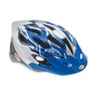 Dětská přilba Bell Alibi 10 silver/blue flames Každý mladý cyklista potřebuje své Alibi - přilbu, která poskytne věrohodnou výmluvu, proč vyjet...  
