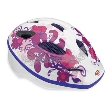 Dětská přilba Bell Dart 10 white/purple flowers