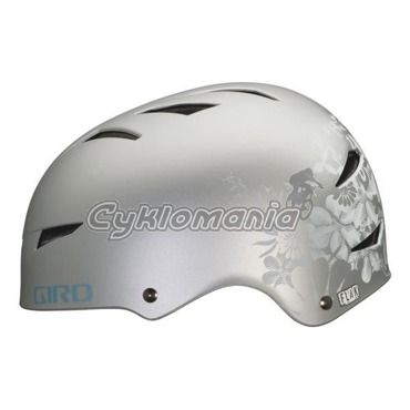 Downhill/BMX přilba Giro flak 10 matte silver flowers