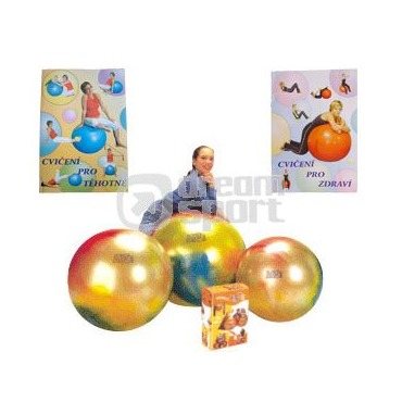 Míč Arte Gymnic duhový 75 cm + publikace zdarma