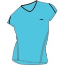 Dámské tričko LI-NING ATSE176-2 blue Lehké dámské polyesterové tričko pro neomezený pohyb při odpallu. Jednoduchý design s malým logem...  L