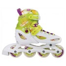 Dětské inline brusle Powerslide Polly Flower Power Vyztužené dětské brusle s litými vysokoodraznými kolečky. Středně vysoká stavba boty zpevněná...  P