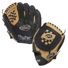 Rukavice Rawlings PL609C Players Series - rukavice do začátků nejmenších hráčů. Černo-béžová barevná kombinace s nápisy...