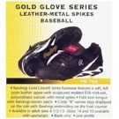Spikes Rawlings PB100B Kvalitní kožené boty, Rawlings Gold Glove Series, kovové hroty, nízké, barva černá, vel. UK 6,...  R