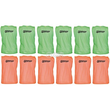 12 ks rozlišovacích dresů Tempish Basic zelené-oranžové