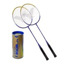 Badminton StartSet Victor 09 Rekrea�n� set dvou badmintonov�ch raket + d�za m��� v akci! Badmintonov� rakety v setu jsou od...  V