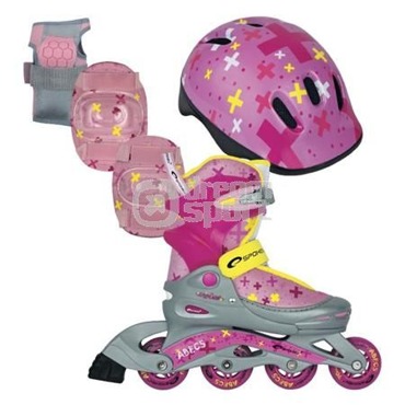 Dětská inline sada Spokey COOLKID růžová