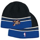 Dětský kulich NBA 76ers pletená čepice Adidas, 100% acrylic, logo 76ers a logo NBA, barva černá, modrá, vel. mládež  A