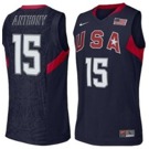 USA Olympic Team ANTHONY modrý Olympic USA Basketball Twill Jersey, Anthony, 100% polyester s podšívkou, našité jméno a číslo,...  